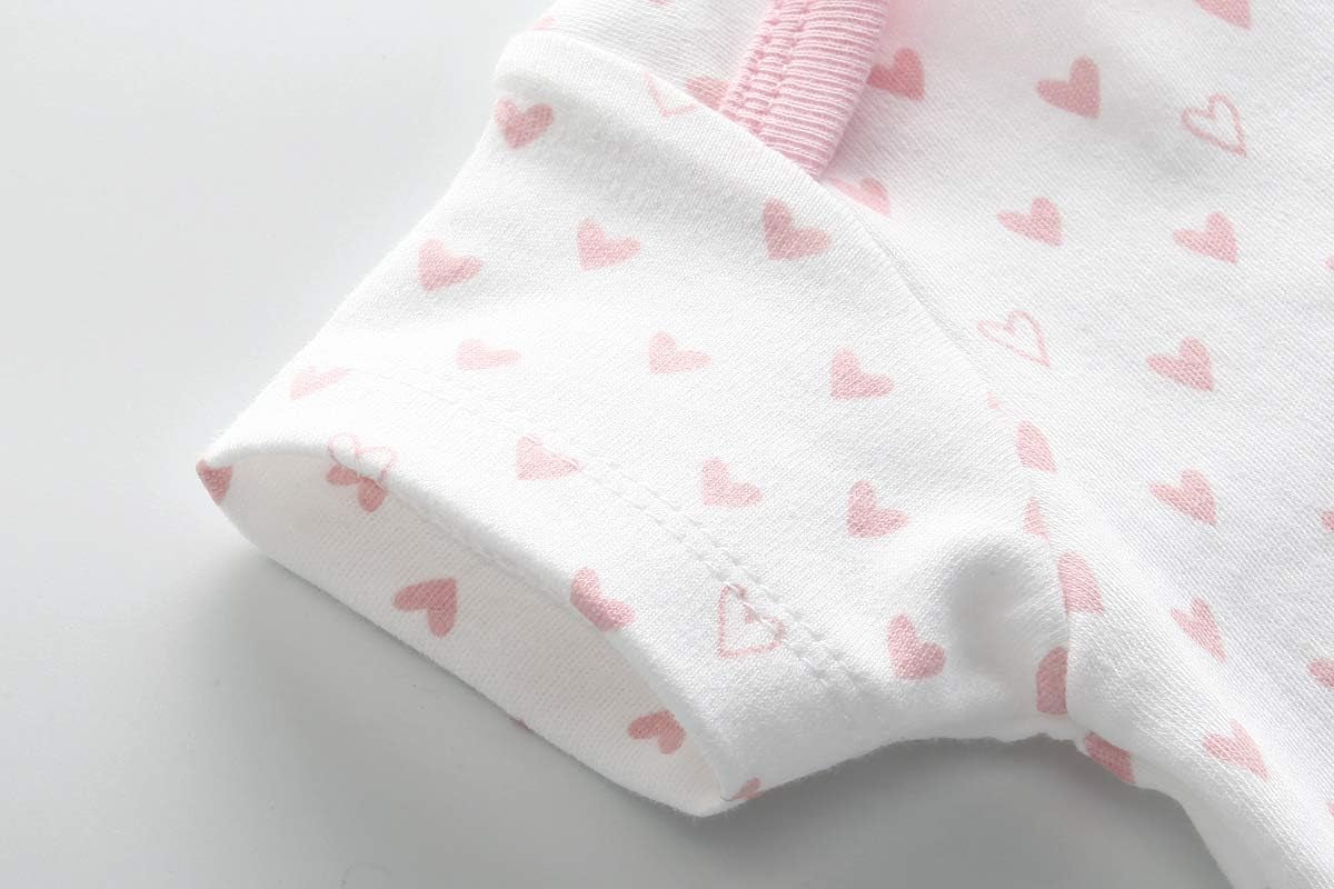 Baby Bodysuit Newborn Short Sleeve Baby One-Piece Cotton 5-Pack Baby Clothes