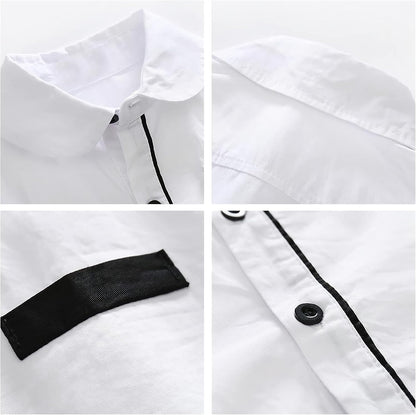 Boys Suit Set Formal Dress Shirt with Bow Tie, Slim Vest and Pants Toddler Boy Clothes Suits