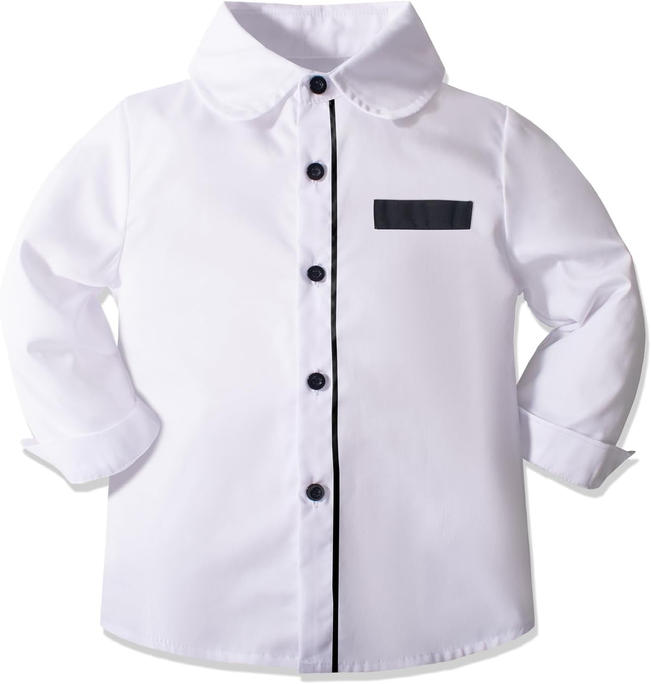 Boys Suit Set Formal Dress Shirt with Bow Tie, Slim Vest and Pants Toddler Boy Clothes Suits