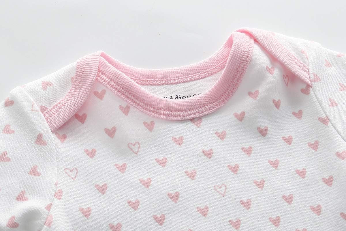 Baby Bodysuit Newborn Short Sleeve Baby One-Piece Cotton 5-Pack Baby Clothes